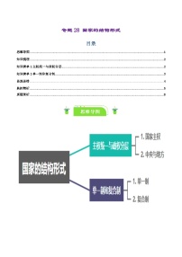 专题28 国家的结构形式（知识清单）-【复习清单】2024年高考政治一轮复习（新高考通用）