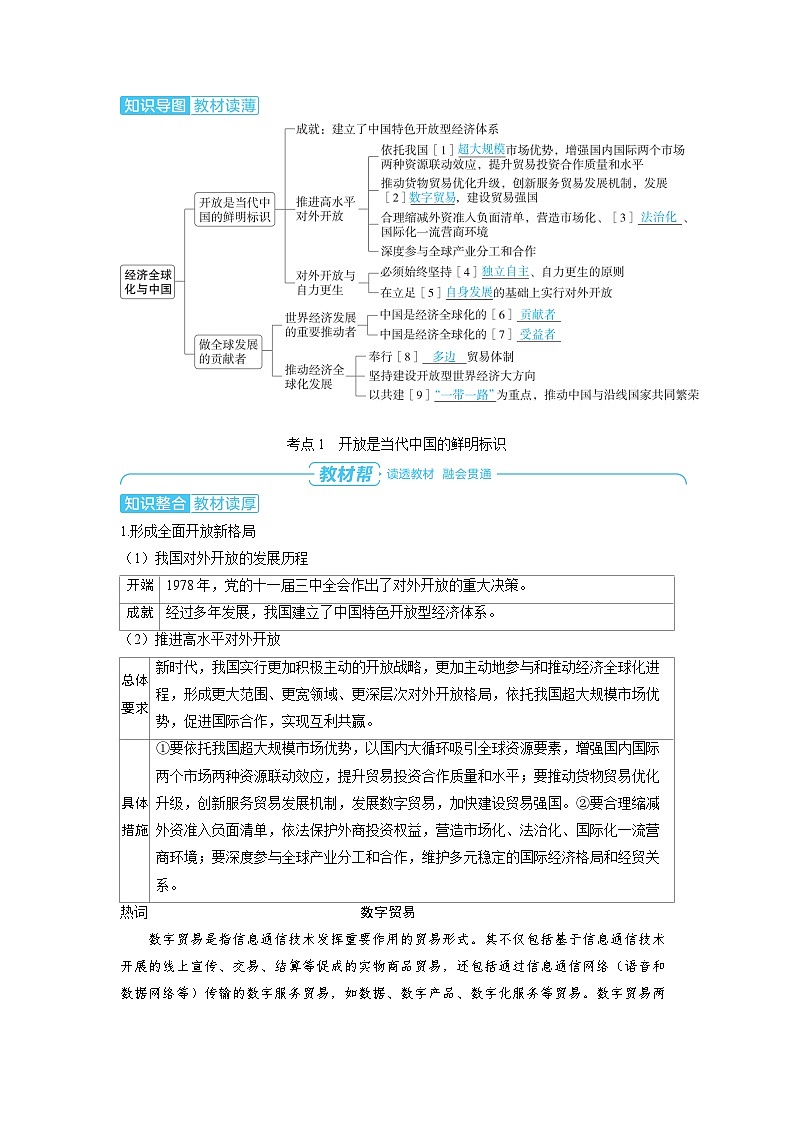 2025年高考政治精品教案选择性必修1 当代国际政治与经济 第三课 经济全球化 第二课时 经济全球化与中国第2页