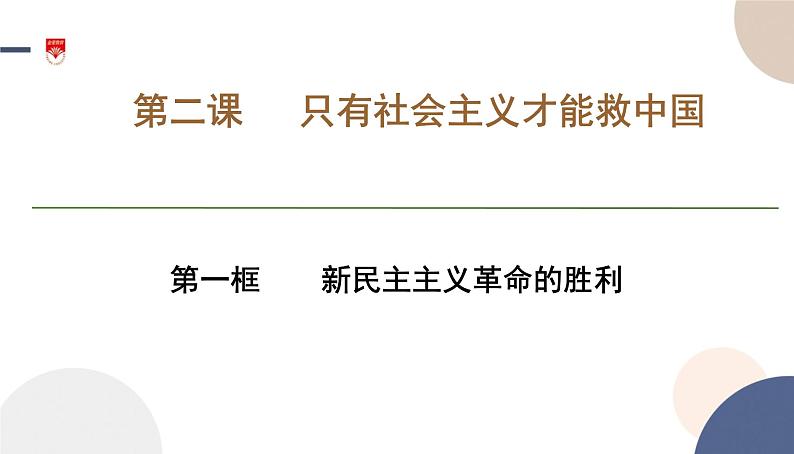 高中部编思想政治—必修1—2.1 新民主主义革命的胜利 课件01