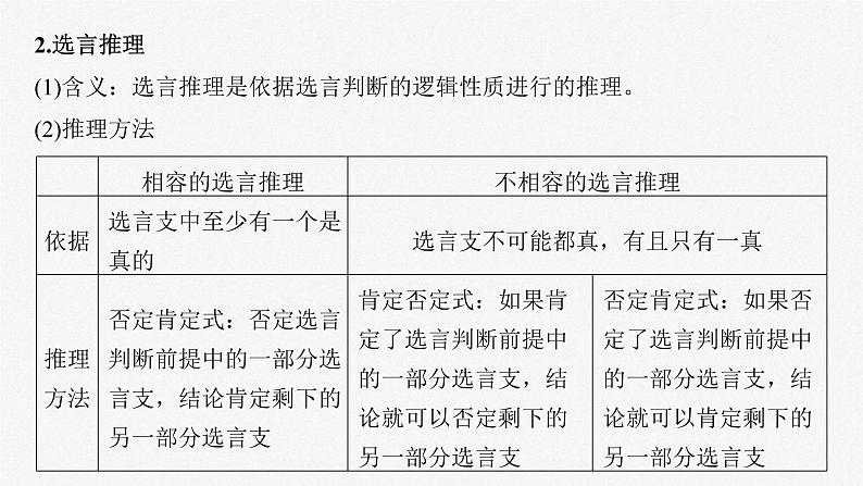 新高考政治一轮复习讲义课件选择性必修3 第三十五课　课时4　复合判断的演绎推理（含解析）第7页