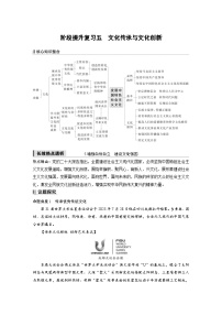 新高考政治一轮复习讲义必修4阶段提升复习五文化传承与文化创新（2份打包，原卷版+教师版）