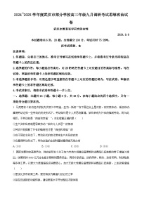 湖北省武汉市部分学校2024-2025学年高三上学期第一次调研考试政治试卷（Word版附解析）