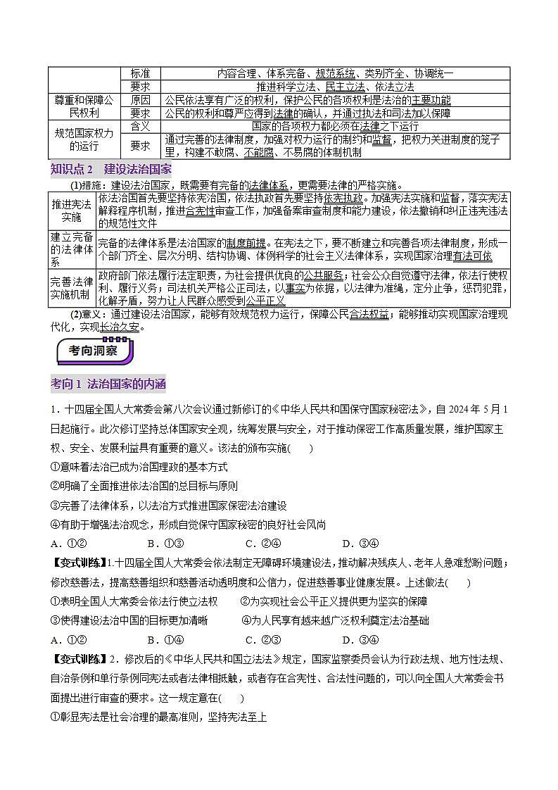 新高考政治一轮复习讲练测第16讲  法治中国建设（讲义）（原卷版）第3页