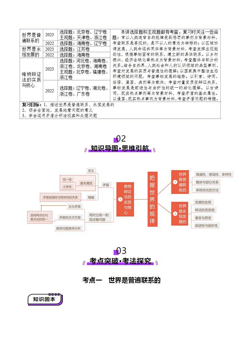 新高考政治一轮复习讲练测第20讲  把握世界的规律（讲义）（2份打包，原卷版+解析版）02
