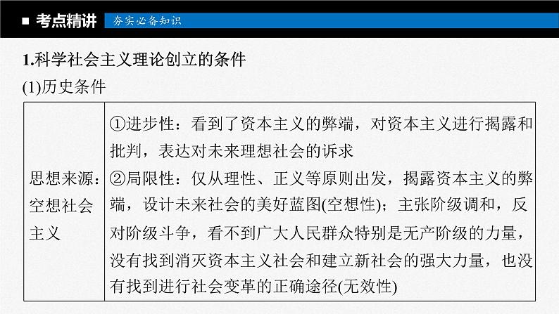 新高考政治一轮复习讲义课件必修1第1课课时2科学社会主义的理论与实践（含解析）05