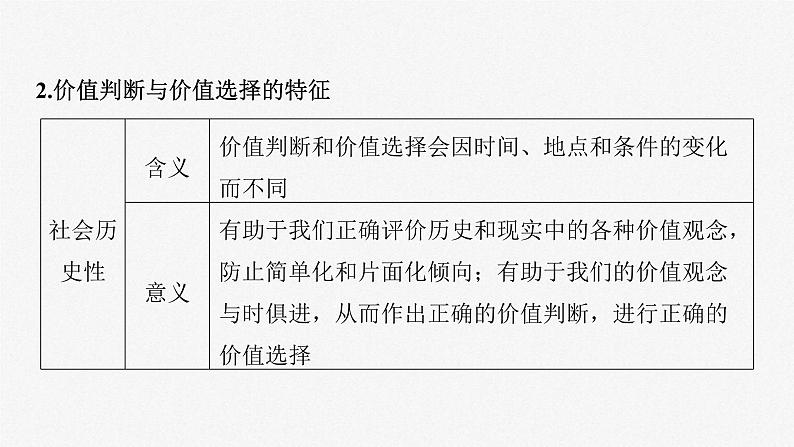 新高考政治一轮复习讲义课件必修4第23课课时2价值判断与价值选择、价值的创造和实现（含解析）06