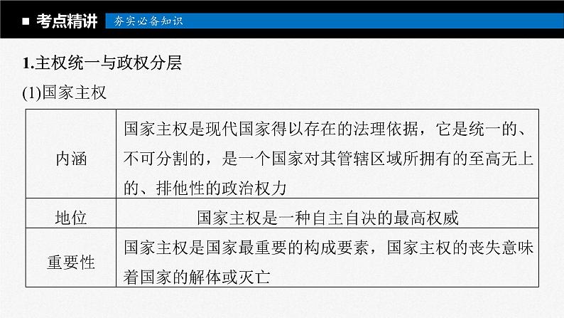 新高考政治一轮复习讲义课件选择性必修1第27课课时2国家的结构形式（含解析）05