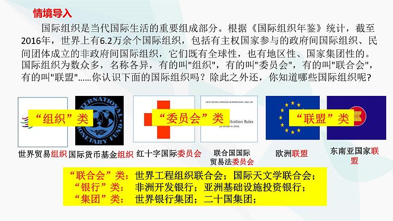 8.1日益重要的国际组织 课件-高中政治统编版选择性必修一当代国际政治与经济04