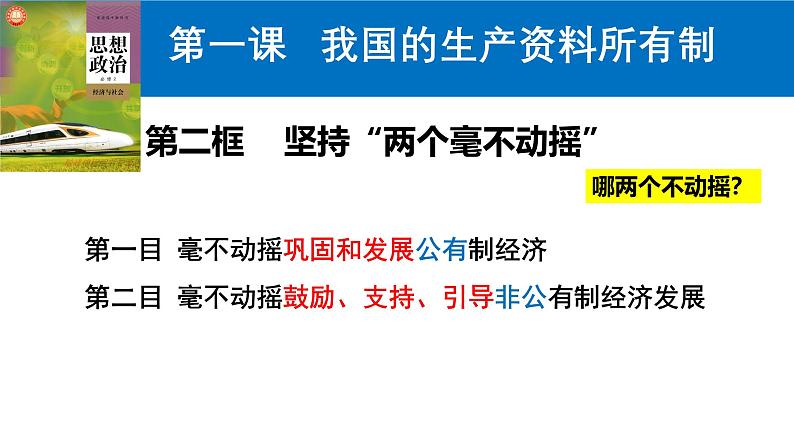 1.2 坚持“两个毫不动摇” 课件-高中政治统编版必修二 经济与社会02