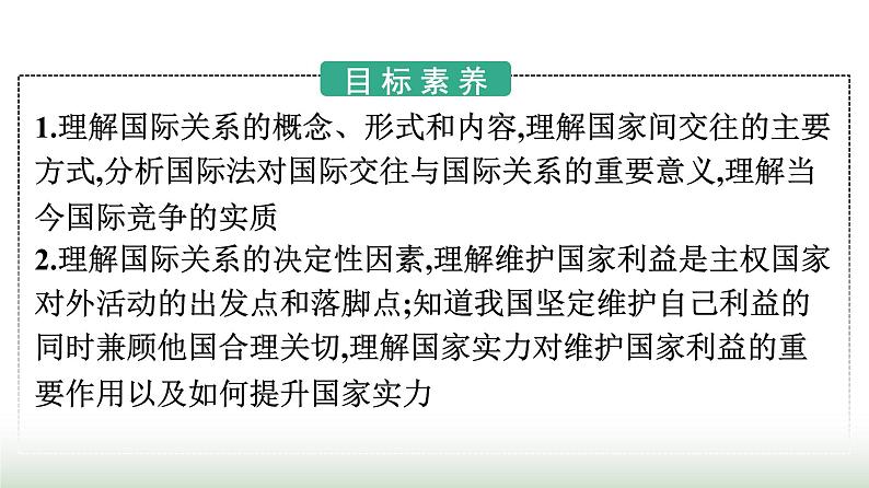 人教版高中思想政治选择性必修1第2单元世界多极化第3课多极化趋势第2框国际关系课件第2页