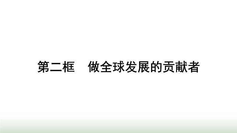 人教版高中思想政治选择性必修1第3单元经济全球化第7课经济全球化与中国第2框做全球发展的贡献者课件第1页