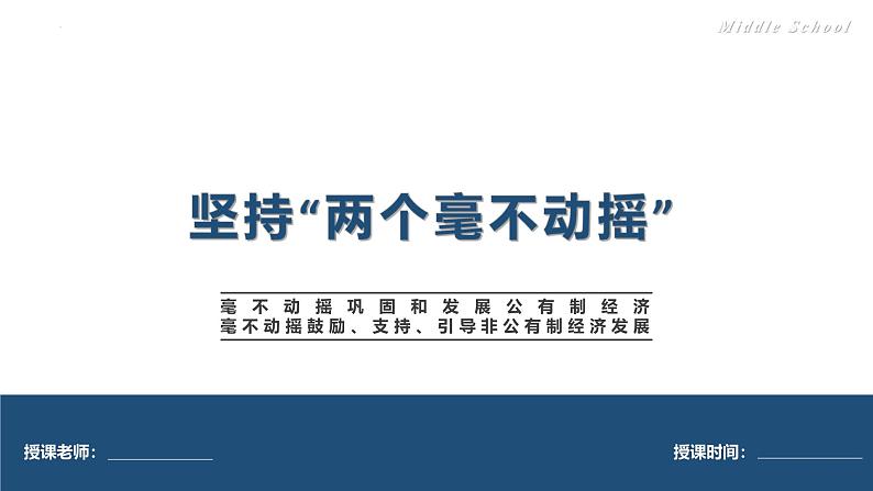 1.2 坚持”两个毫不动摇“ 课件-2024-2025学年高中政治统编版必修二经济与社会第1页