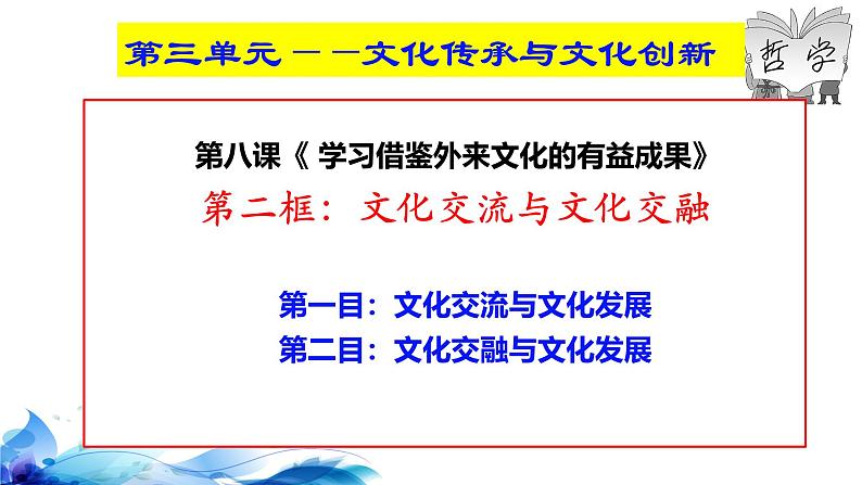 统编版高中政治必修四哲学与文化   8.2  文化交流与文化交融  课件03