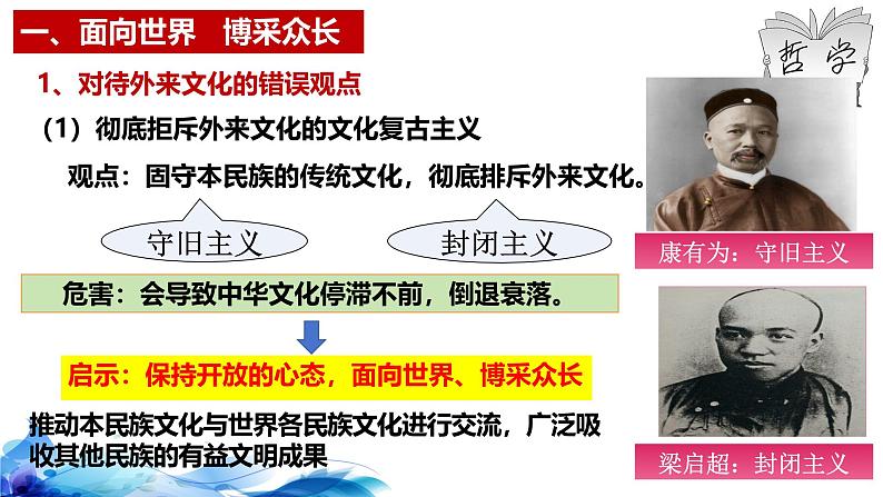 统编版高中政治必修四哲学与文化   8.3  正确对待外来文化  课件第7页