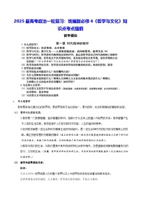 2025届高考政治一轮复习：统编版必修4《哲学与文化》知识点考点提纲