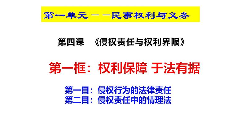 4.1权利保障 于法有据 课件 2024-2025学年高中政治统编版选择性必修2 法律与生活01