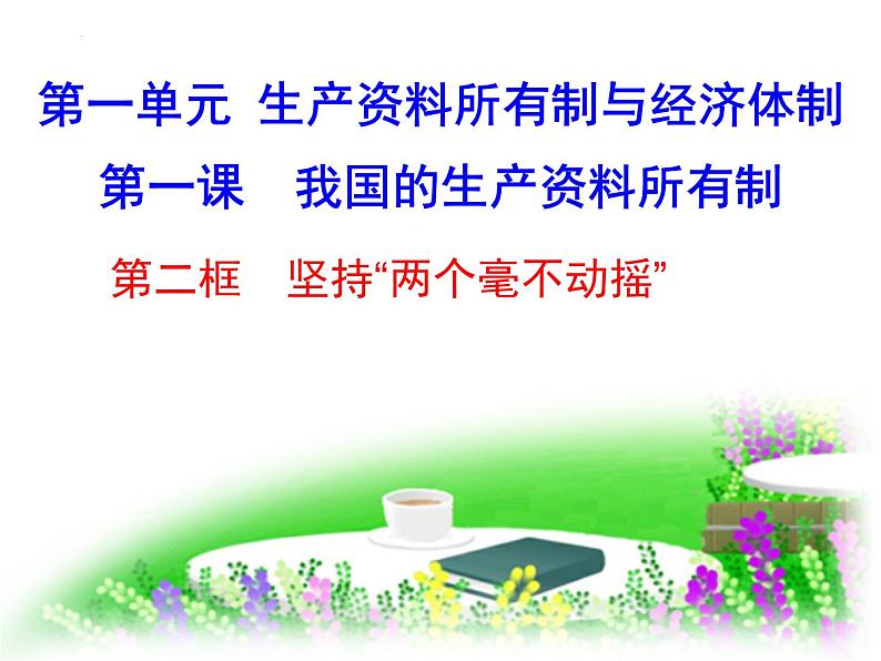 1.2 坚持 “两个毫不动摇” 课件-2024-2025学年高中政治统编版必修二经济与社会02