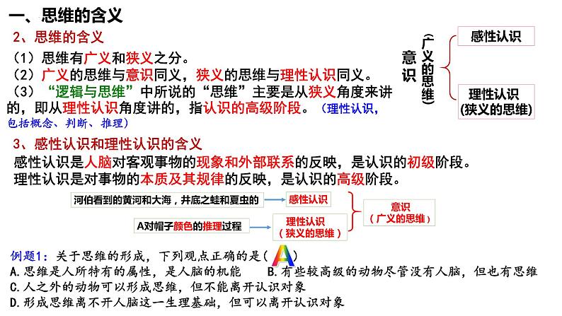 1.1思维的含义与特征 课件-2024-2025学年高中政治统编版选择性必修三逻辑与思维第6页