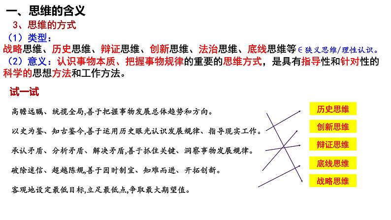 1.1思维的含义与特征 课件-2024-2025学年高中政治统编版选择性必修三逻辑与思维第8页