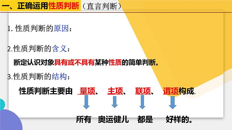 5.2正确运用简单判断 课件-2024-2025学年高中政治统编版选择性必修3逻辑与思维03