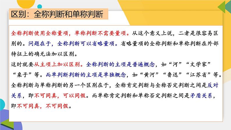 5.2正确运用简单判断 课件-2024-2025学年高中政治统编版选择性必修3逻辑与思维06