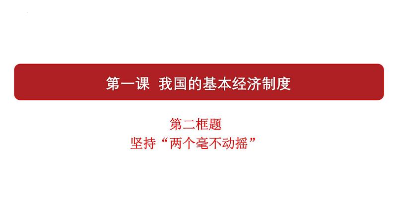 1.2坚持 “两个毫不动摇” 课件-2024-2025学年高中政治统编版必修二经济与社会第2页