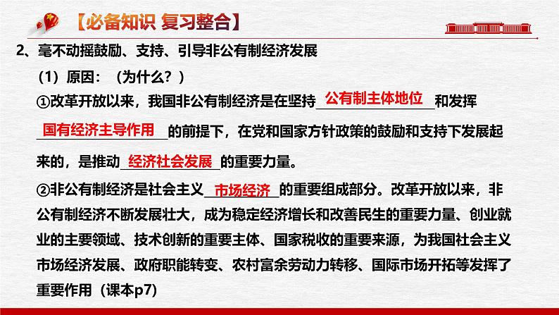 1.2  坚持“两个毫不动摇”（优质课件）-备战2025年高考政治一轮复习高效优质课件与学案（统编版必修1）07