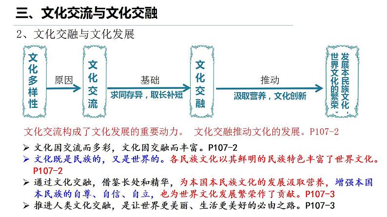 8.2文化交流与文化交融8.3正确对待外来文化课件-2024-2025学年高中政治统编版必修四哲学与文化第7页