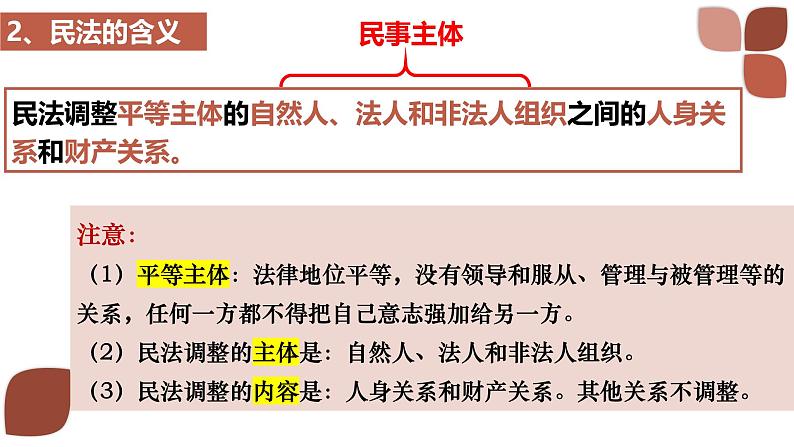 1.1 认真对待民事权利与义务  同步课件 2024-2025学年高中政治统编版选择性必修二法律与生活第7页