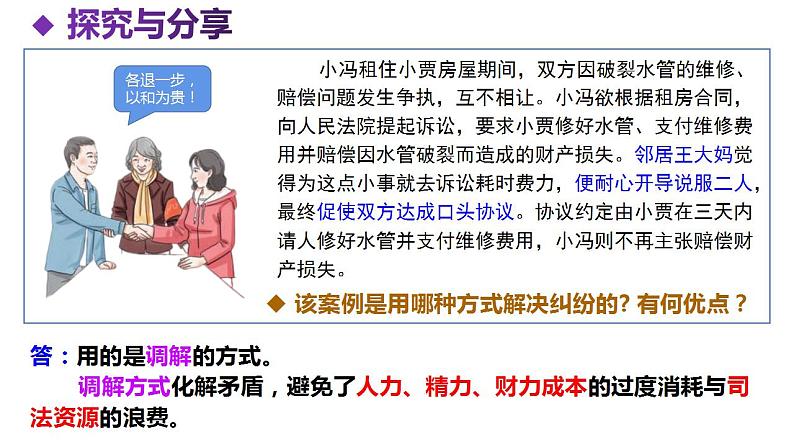 9.1认识调解和仲裁 课件-2023-2024学年高中政治统编版选择性必修二法律与生活第6页