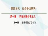10.1正确行使诉讼权利 课件-2024-2025学年高中政治统编版选择性必修二法律与生活