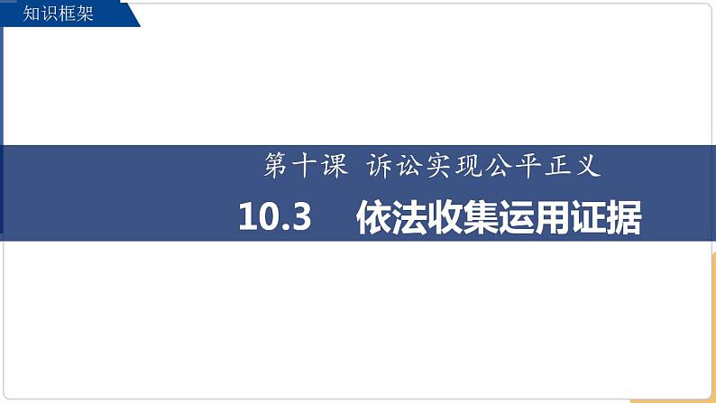 10.3依法收集运用证据 课件-2024-2025学年高中政治统编版选择性必修2法律与生活第1页