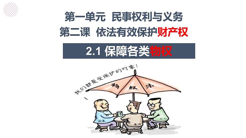 2.1保障各类物权（课件+视频）-2024-2025学年高二政治选择性必修二《法律与生活》同步优质课件第2页