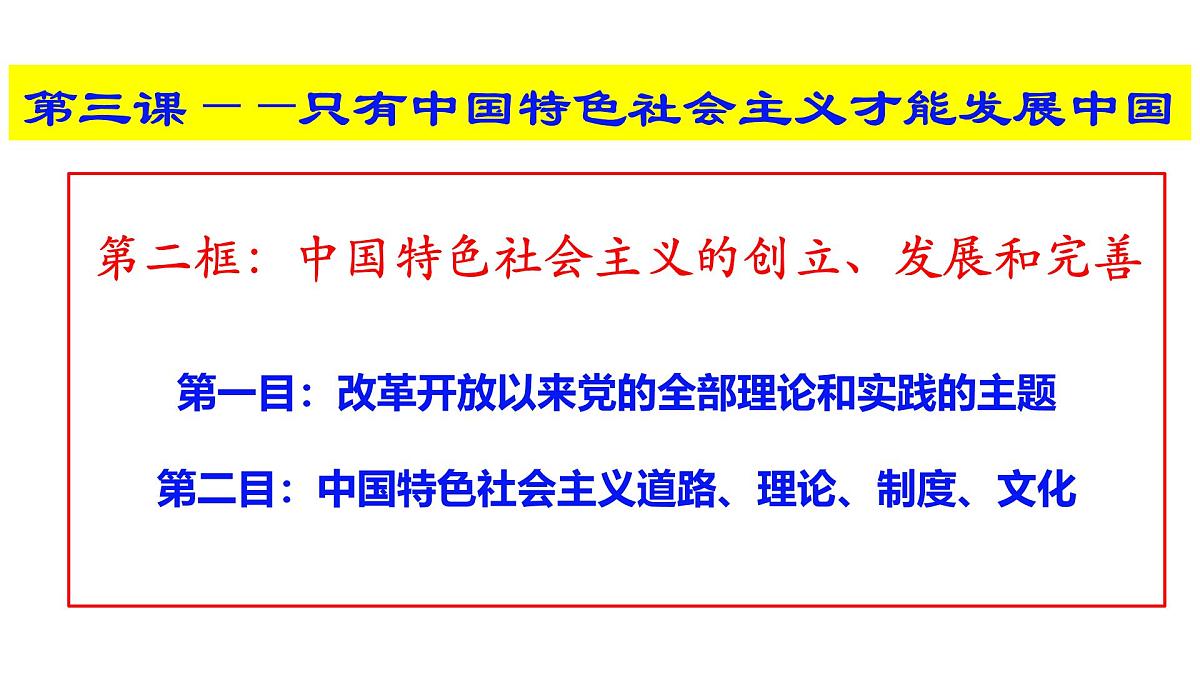 3.2中国特色社会主义的创立、发展和完善 课件 -2024-2025学年高中政治 必修一 中国特色社会主义第4页