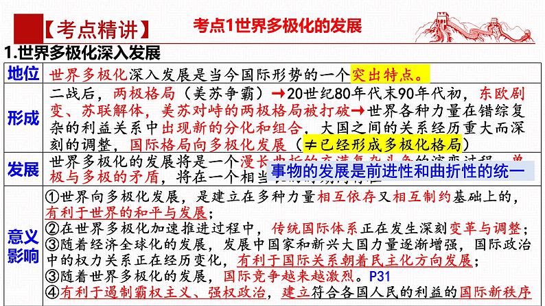 第三课 多极化趋势（复习课件）- 2025年高考政治一轮复习高效专题复习课件（统编版）第8页