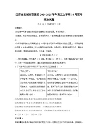 江苏省盐城市联盟校2024-2025学年高三上学期10月联考政治试卷(解析版)