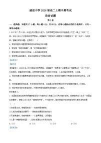 四川省内江市威远中学2024-2025学年高二上学期期中考试政治试卷（Word版附解析）