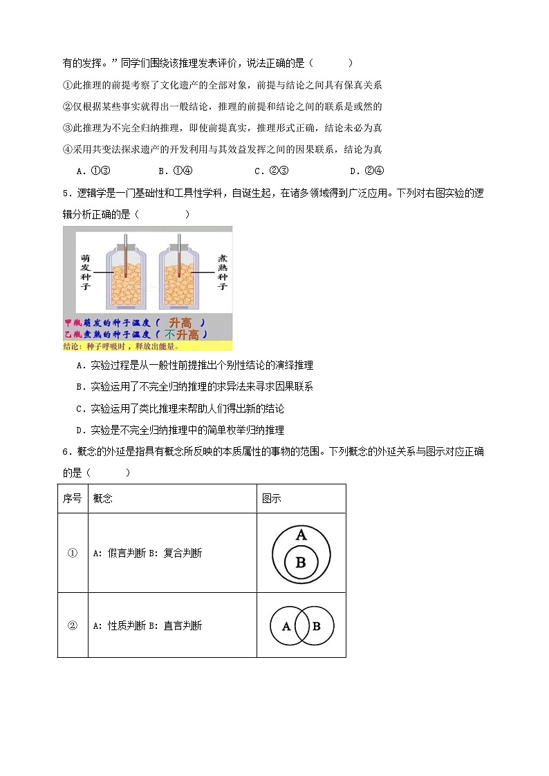 第七课 学会归纳与类比推理  练习（原卷版）【抢分秘籍】2025年高考政治一轮复习精讲精练第2页