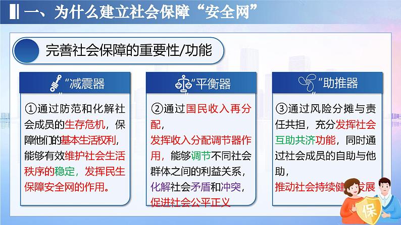 统编版高中政治必修二4.2《我国的社会保障》课件08