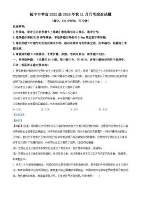 四川省阆中中学2024-2025学年高三上学期11月月考政治试卷（Word版附解析）