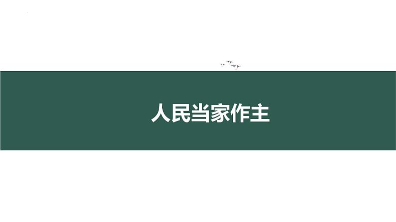 第二单元人民当家作主课件-2025年高三高考思想政治一轮复习（新高考通用）第1页