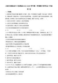 2025合肥六校联盟高二上学期11月期中考试政治含解析