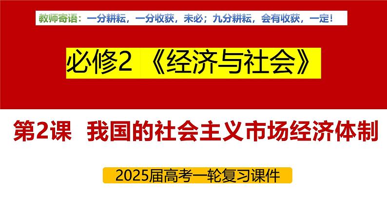 专题六 我国的社会主义市场经济体制-第八辑：新高考通用高考政治复习课件第7页