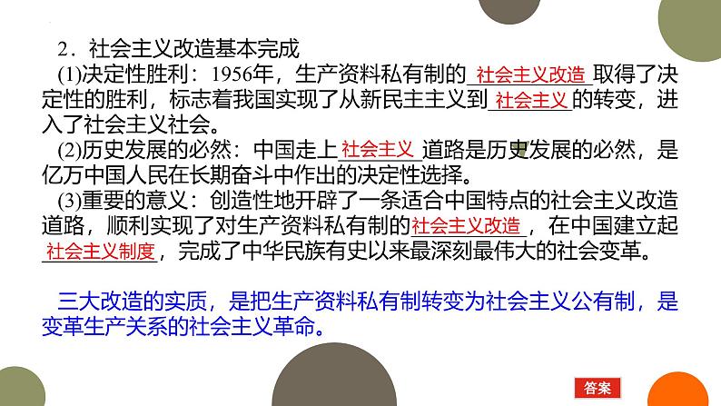 人教统编版高中政治必修1中国特色社会主义2.2社会主义制度在中国的确立精品课件第6页