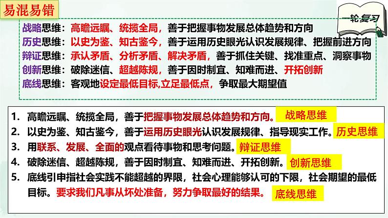 【备战2025年高考】高中政治高考一轮复习  第一课  走进思维世界  课件第8页