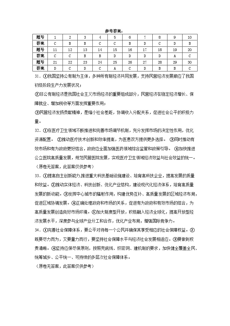 2024-2025学年度高一12月月考试题答案第1页