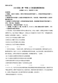 河南省名校联盟2024-2025学年高三上学期12月联考政治试卷（Word版附答案）