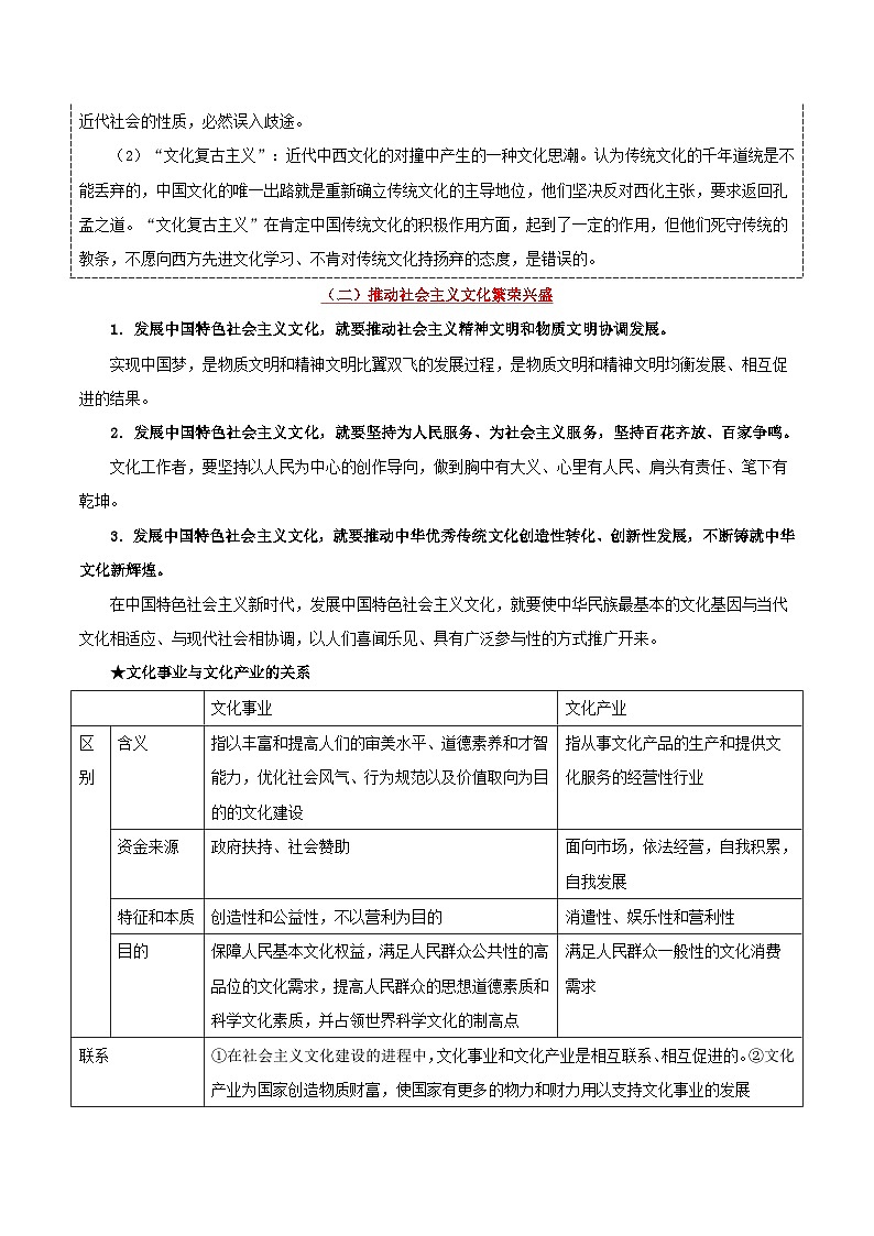 备战2025年高考政治考点一遍过学案考点38 坚持中国特色社会主义文化发展道路（附解析）第2页
