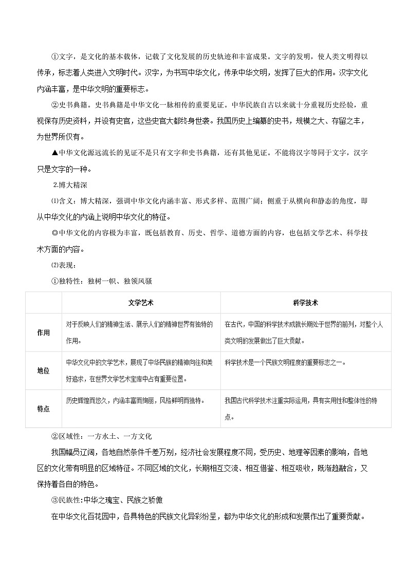 备战2025年高考政治考点一遍过学案考点35 灿烂的中华文化（附解析）第2页