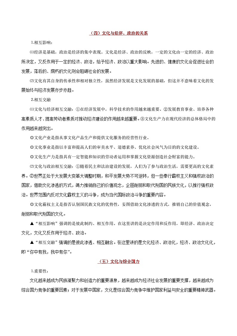 备战2025年高考政治考点一遍过学案考点30 文化与社会（附解析）第2页